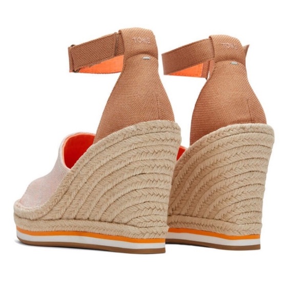 TOMS • Marisol Wedge • Orange Cream • 9.5 • Brand New 🆕 in 📦 - Picture 4 of 5